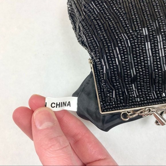 Beaded Square Design Handbag - Picture 6 of 6